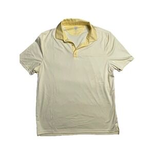 Graham Luxe Golf Polo Shirt Men's Large Yellow Performance Short Sleeve
